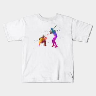 Baseball player in watercolor Kids T-Shirt